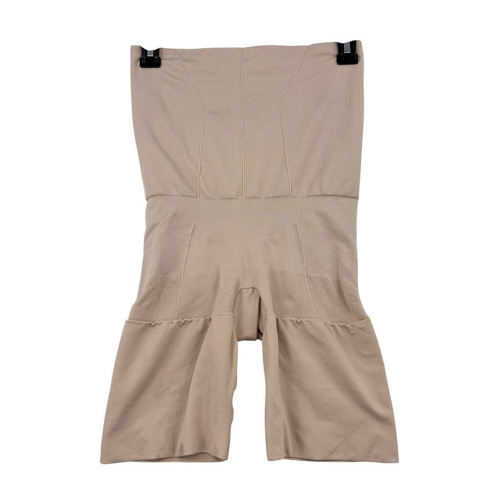 Spanx High Waist Thigh Shaper Size XL Beige Nude Red Hot Control Firming Support